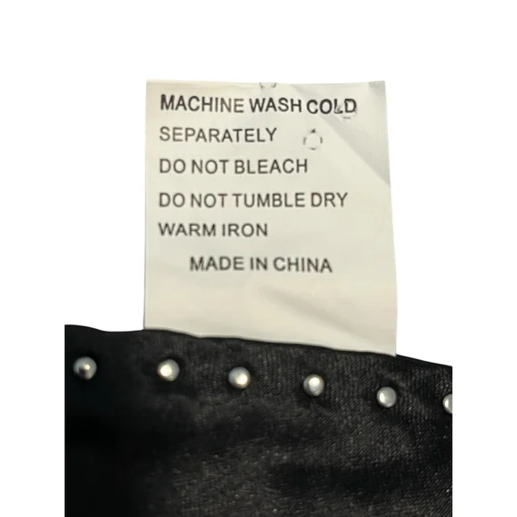 Jumisee Butterfly Top Womens Size M Black Open Back Beaded Rhinestone - Picture 8 of 10